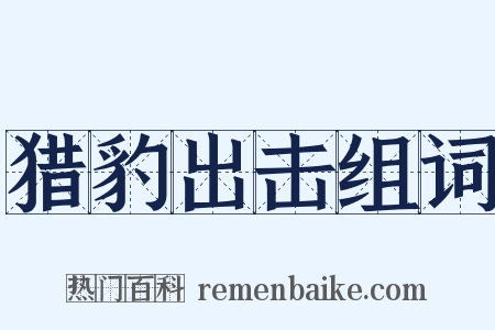 猎豹出击组词是什么意思的图片